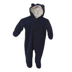 Old Navy Bunting Fleece Bodysuit Full Body Baby Boys Navy Blue 3-6 Months Winter